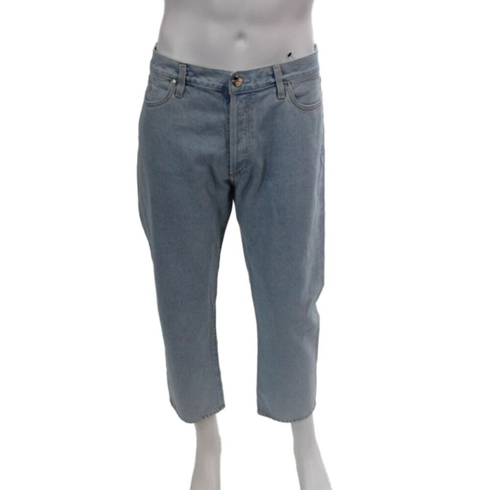 Goldsign Mens Cotton Light Wash Button Fly Straight Leg Jeans Blue Size 31